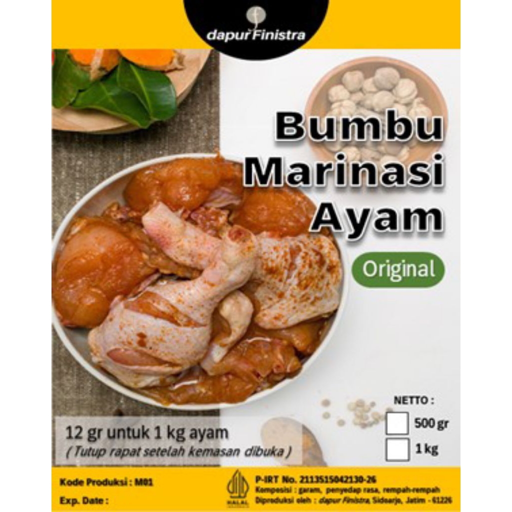 

BUMBU MARINASI AYAM ORIGINAL By Dapur Finistra 1 KG