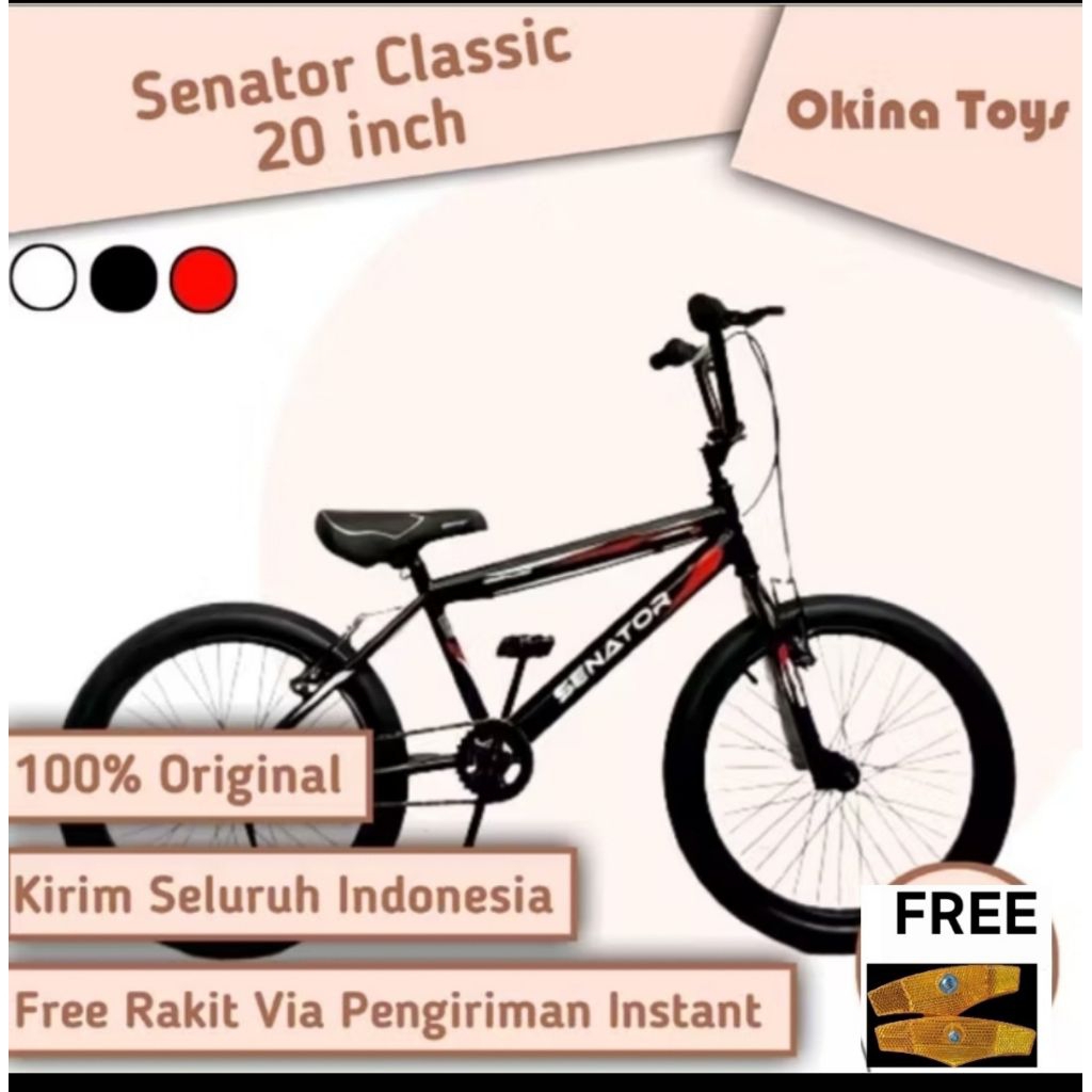 Sepeda BMX Senator Classic 20 inch sepeda anak Laki-laki anak cowo/ sepeda dewasa murah bagus