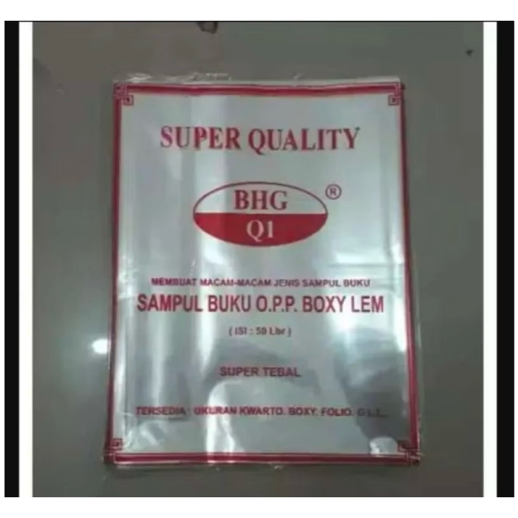 

Sampul Buku Plastik Uk. Boxy Isi - 10 Lembar / Sampul Buku Plastik