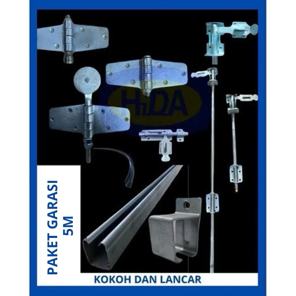 paket garasi 5m paket set pintu henderson buka 5m 5 daun pintu