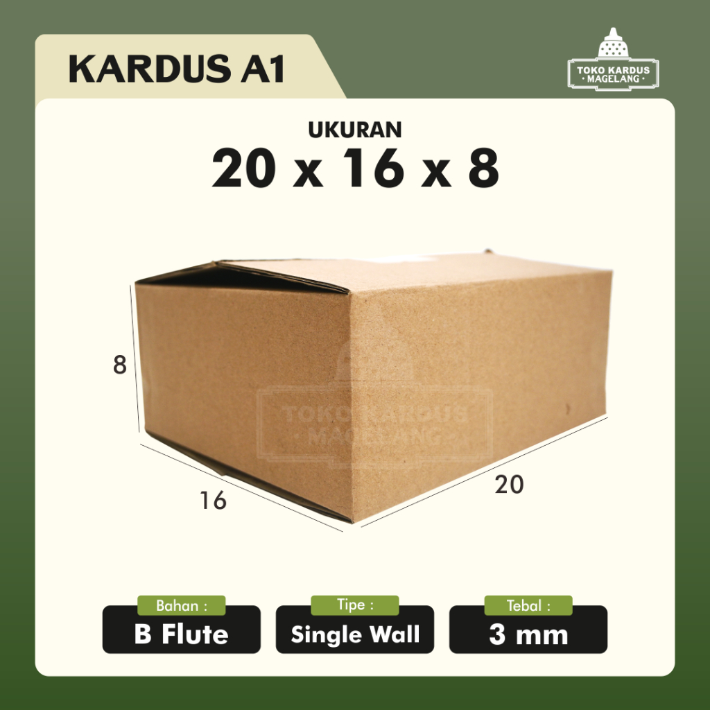

Kardus Karton Box Polos Packing 20x16x8 Cm Tebal Baru Murah