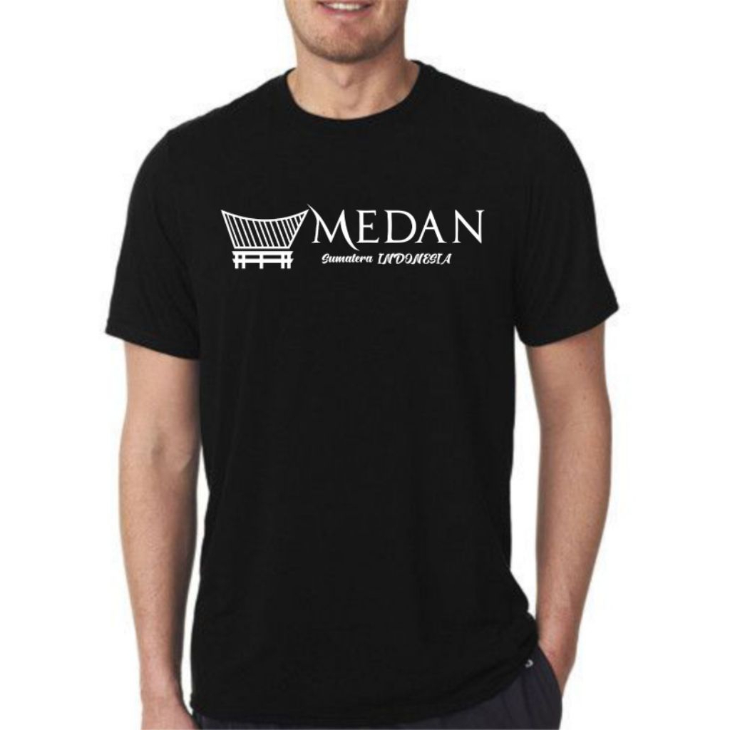 Kaos Medan Sumatera Indonesia/Kaos Rumah Adat Medan Lengan Pendek