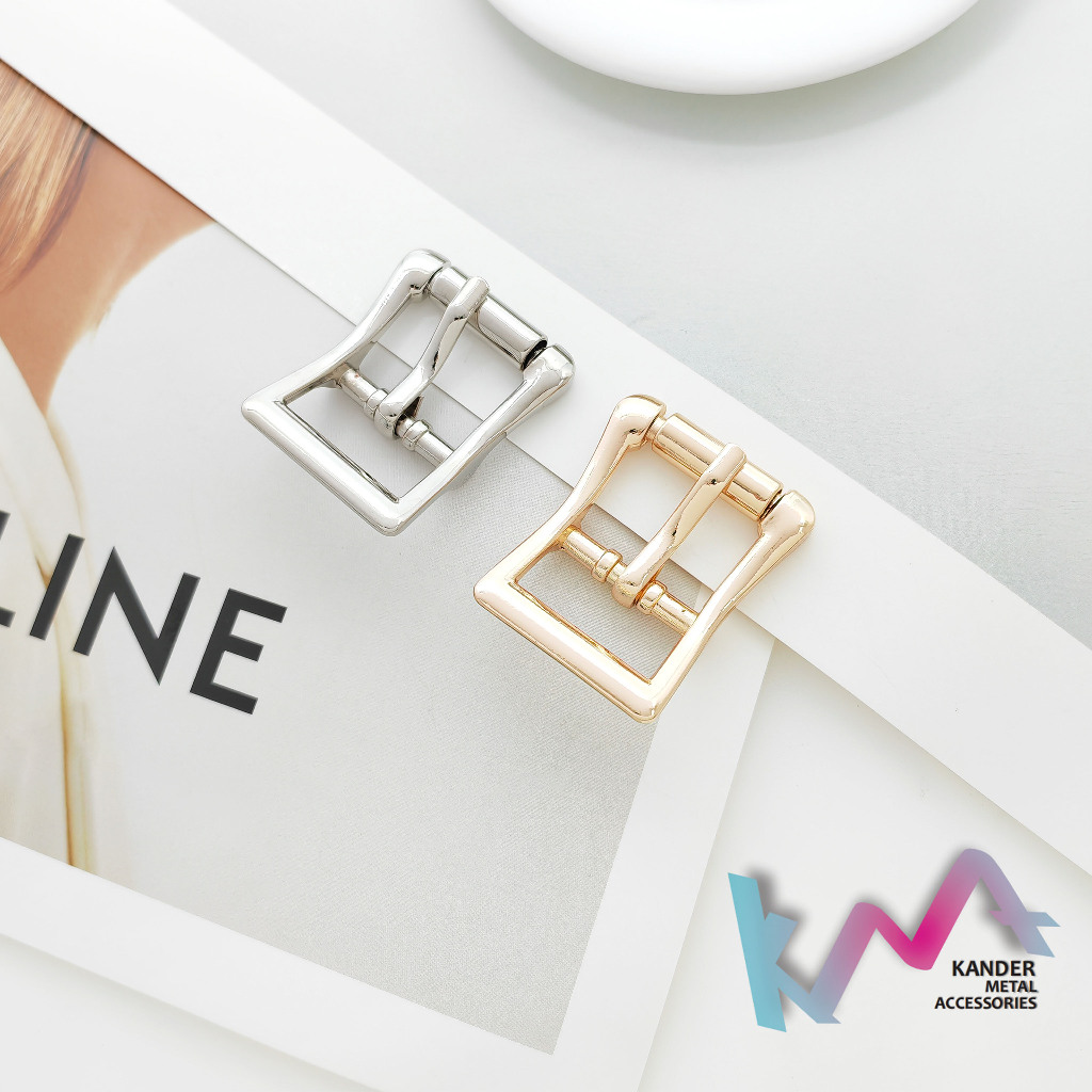 KANDER Alloy Ring Jarum Gesper Tas 20mm Gesper Tas Mewah Sabuk Aksesoris Tas J-081