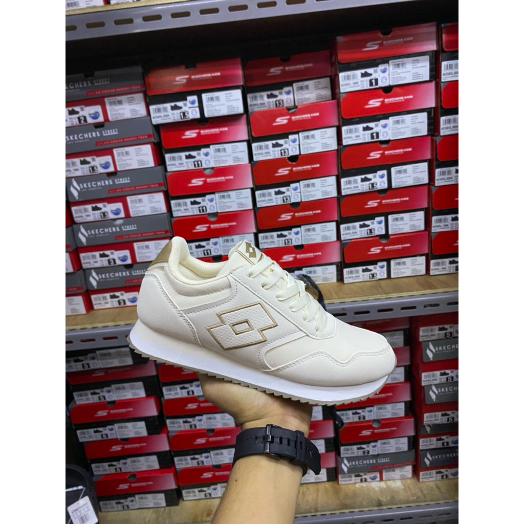 Sneakers wanita sepatu lotto original / Lotto Erdem womens sneakers shoes-Beige