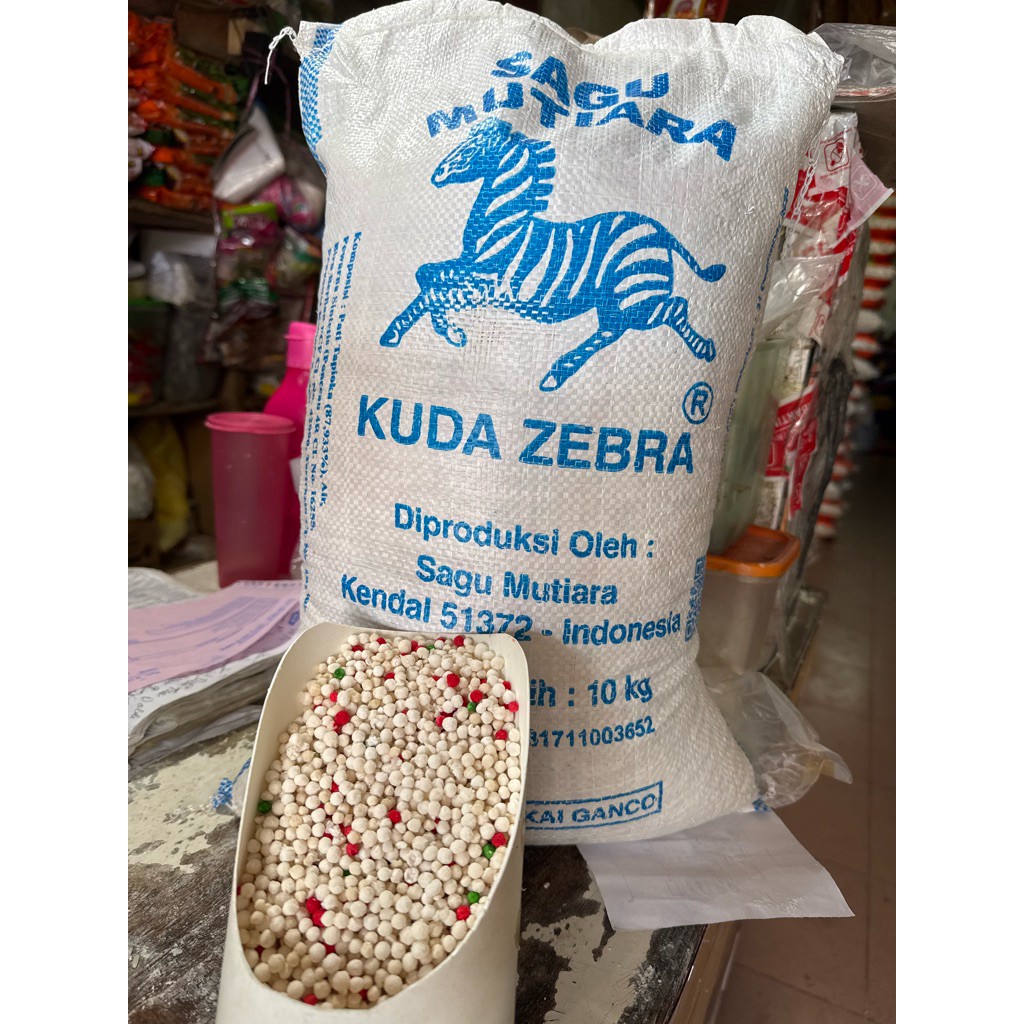 

Sagu Mutiara / Mata ikan Cap Kuda Zebra 250 gr