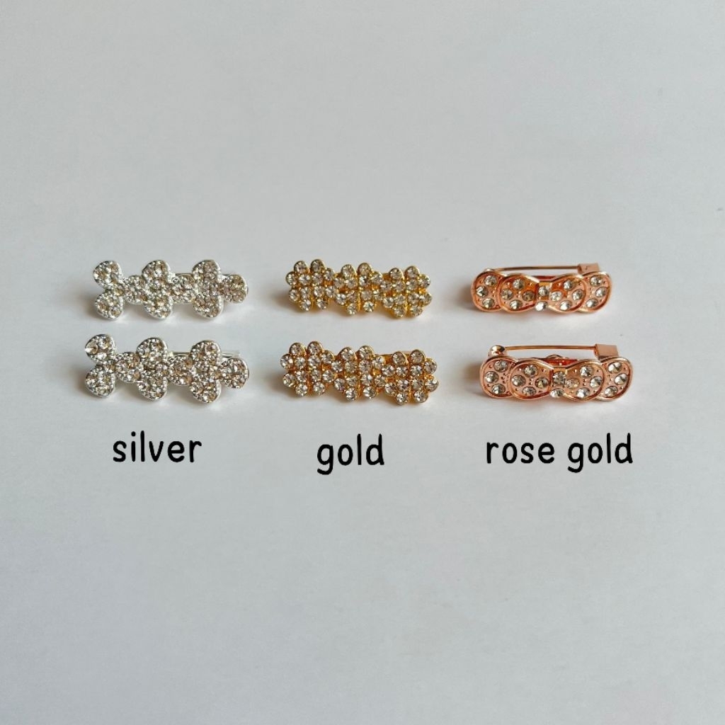 BROS DAGU BROS JILBAB DAGU MINI MOTIF BUNGA PITA WARNA SILVER GOLD DAN ROSE GOLD