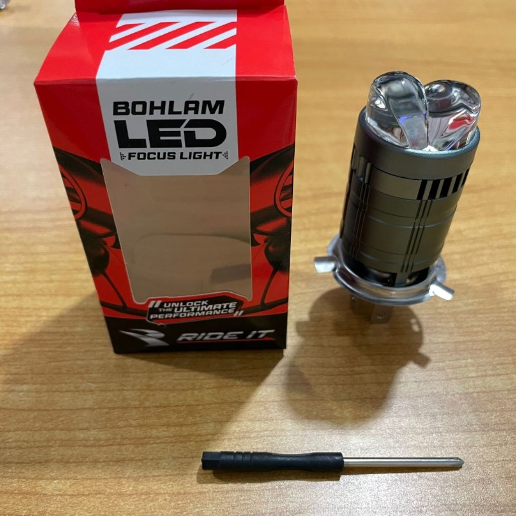 lampu / dop depan led motor laki / h4 laser ride it