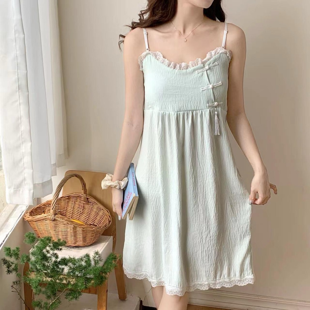 dress korea biru