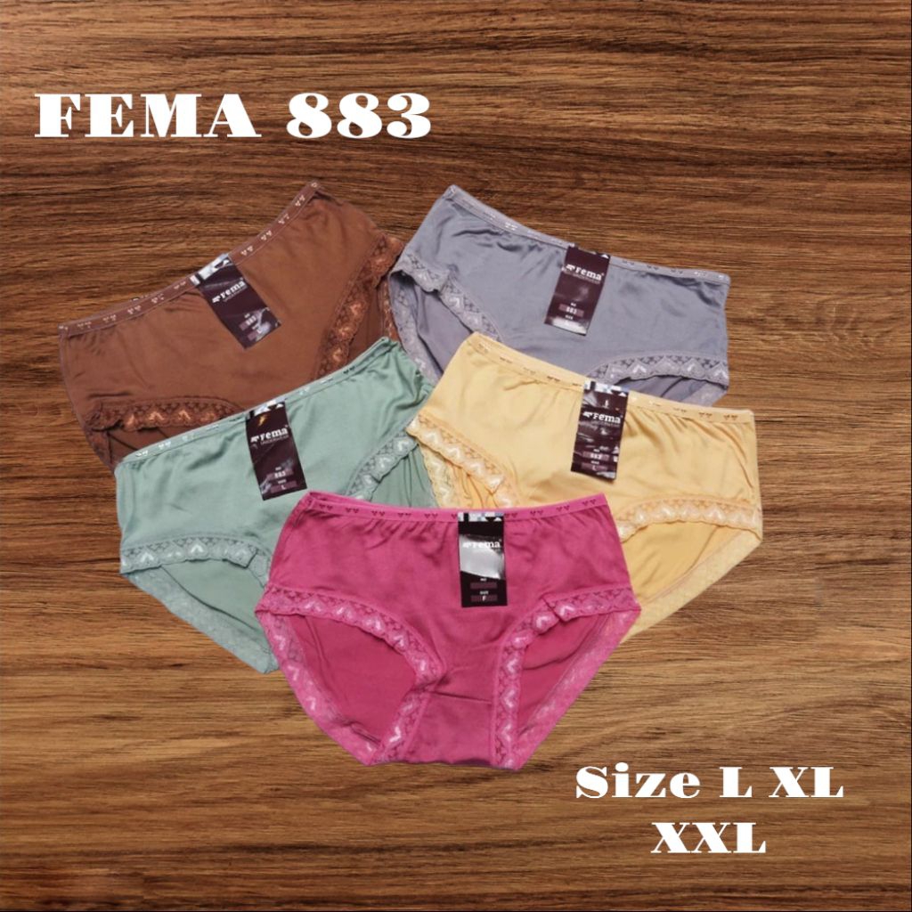 celana dalam fema 883 polos model renda L XL XXL / CD remaja dewasa fema