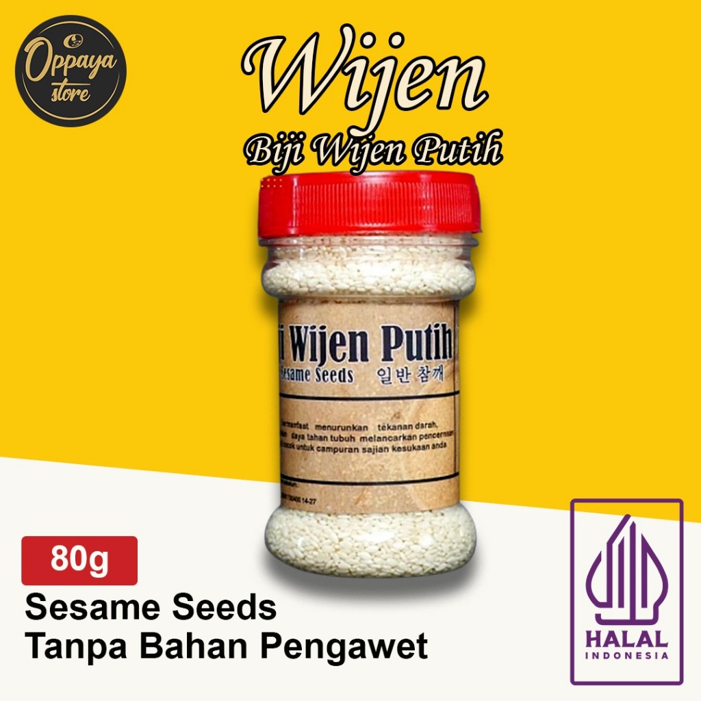 

Wijen Putih Korea White Sesame Seeds 80Gr
