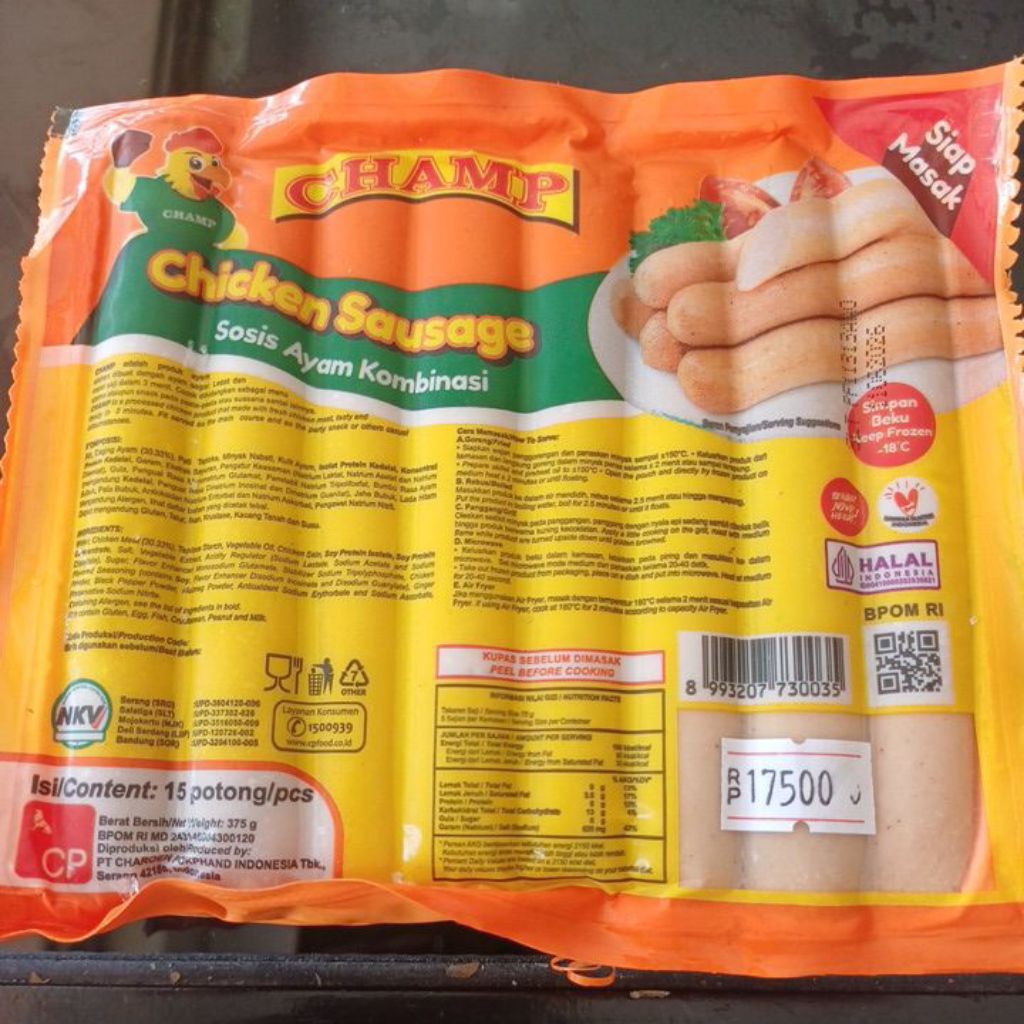 

Champ chicken sausage 375 gr