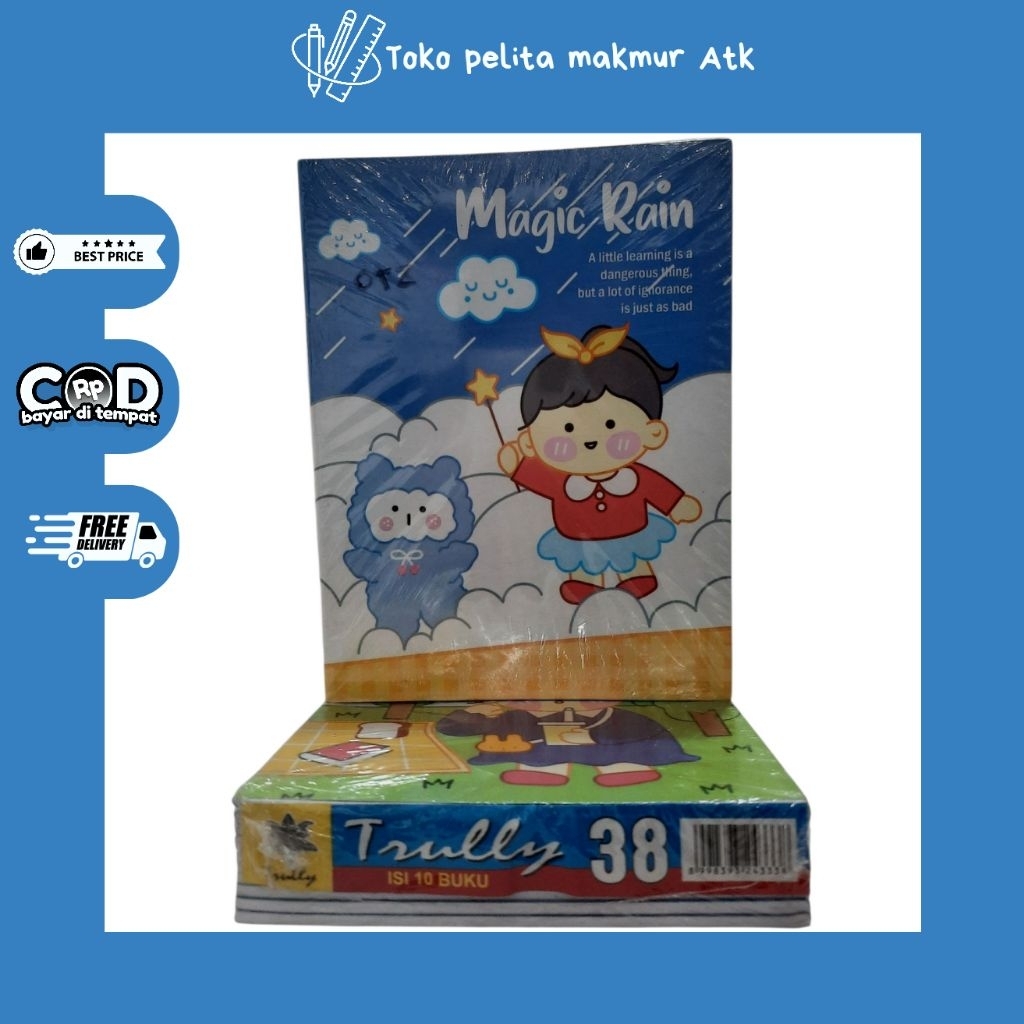 

BUKU TULIS TRULLY ISI 38 LEMBAR (1 pack isi 10 buku)