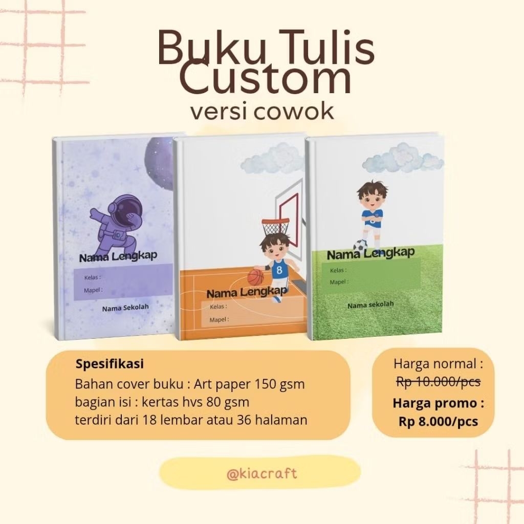 

Buku Tulis Custom