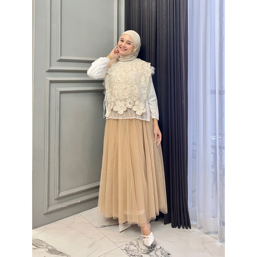 Alinna Outer / Outer Pendek / Outer Brokat