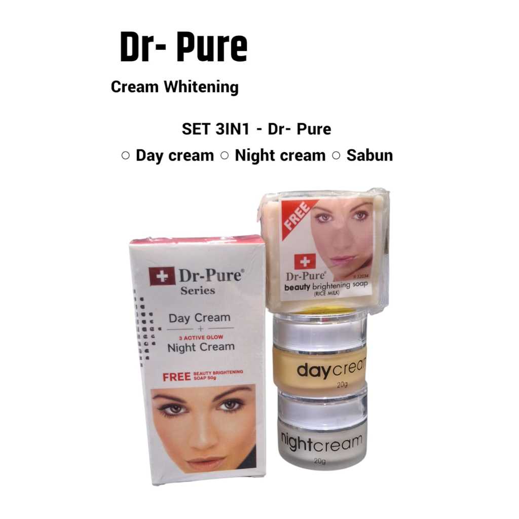 DR PURE SET CREAM SIANG MALAM DAN SABUN ORIGINAL - CREAM DR PURE SET