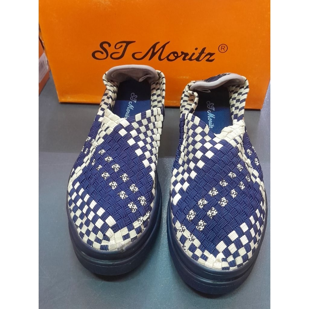 sepatu wedges wanita rajut/anyaman st. moritz original