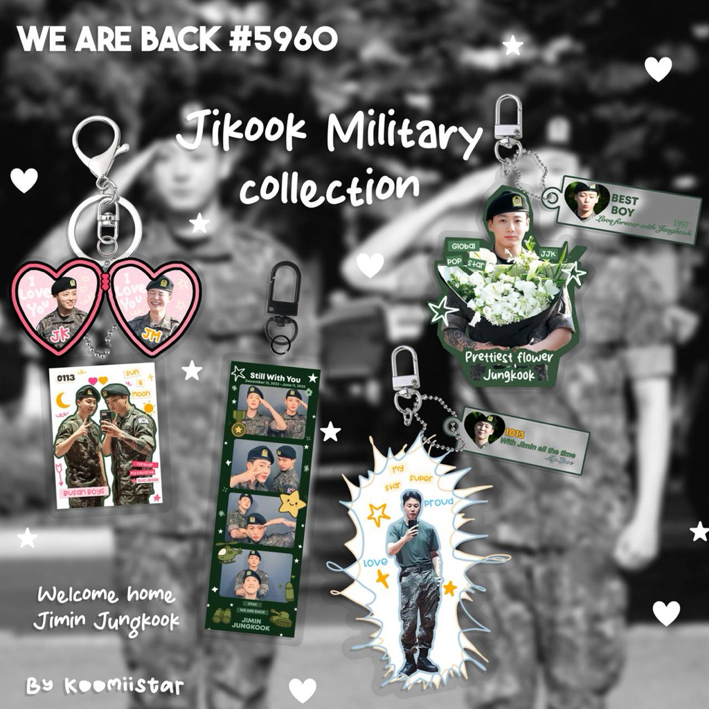 ☆ koomiistar ☆ PELUNASAN JiKOOK MILITARY & AYS KEYCHAIN