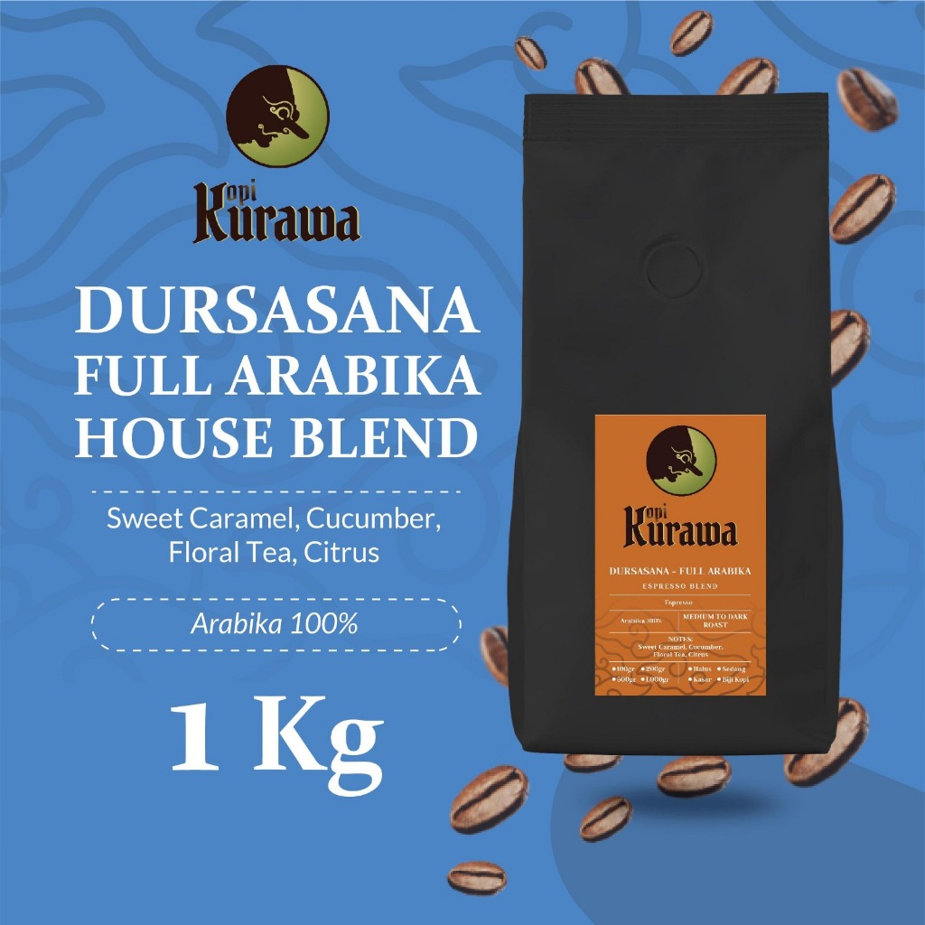 

Kopi Arabika Espresso House Blend Dursasana 1kg Full Arabica Coffee Roast Beans