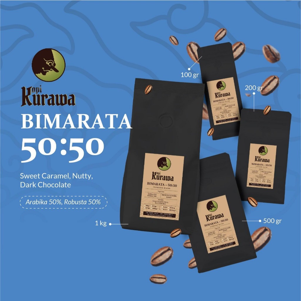 

Kopi Espresso House Blend BIMARATA 1kg 50:50 Coffee Beans Biji Bubuk