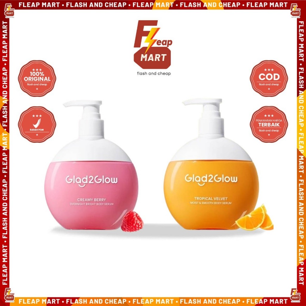 GLAD2GLOW Creamy Berry Overnight Bright Body Serum Series 300mL