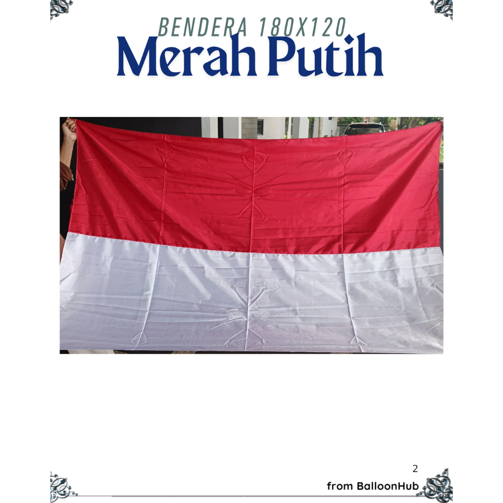 Bendera Merah Putih uk 180 Besar jumbo Bendera Kantor merah putih 17 agustusan