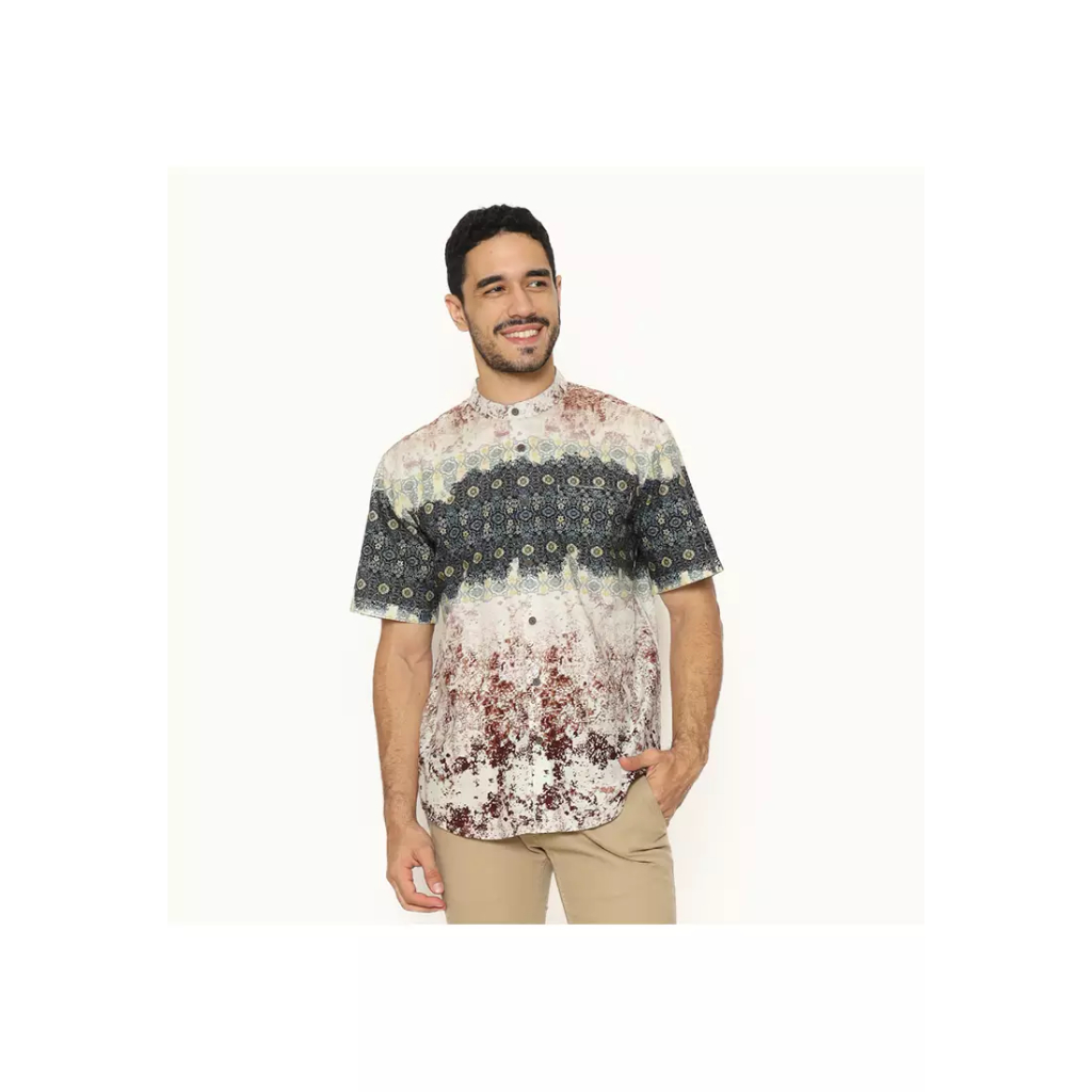 Gleizthinc Baju Koko Pria Batik Olive