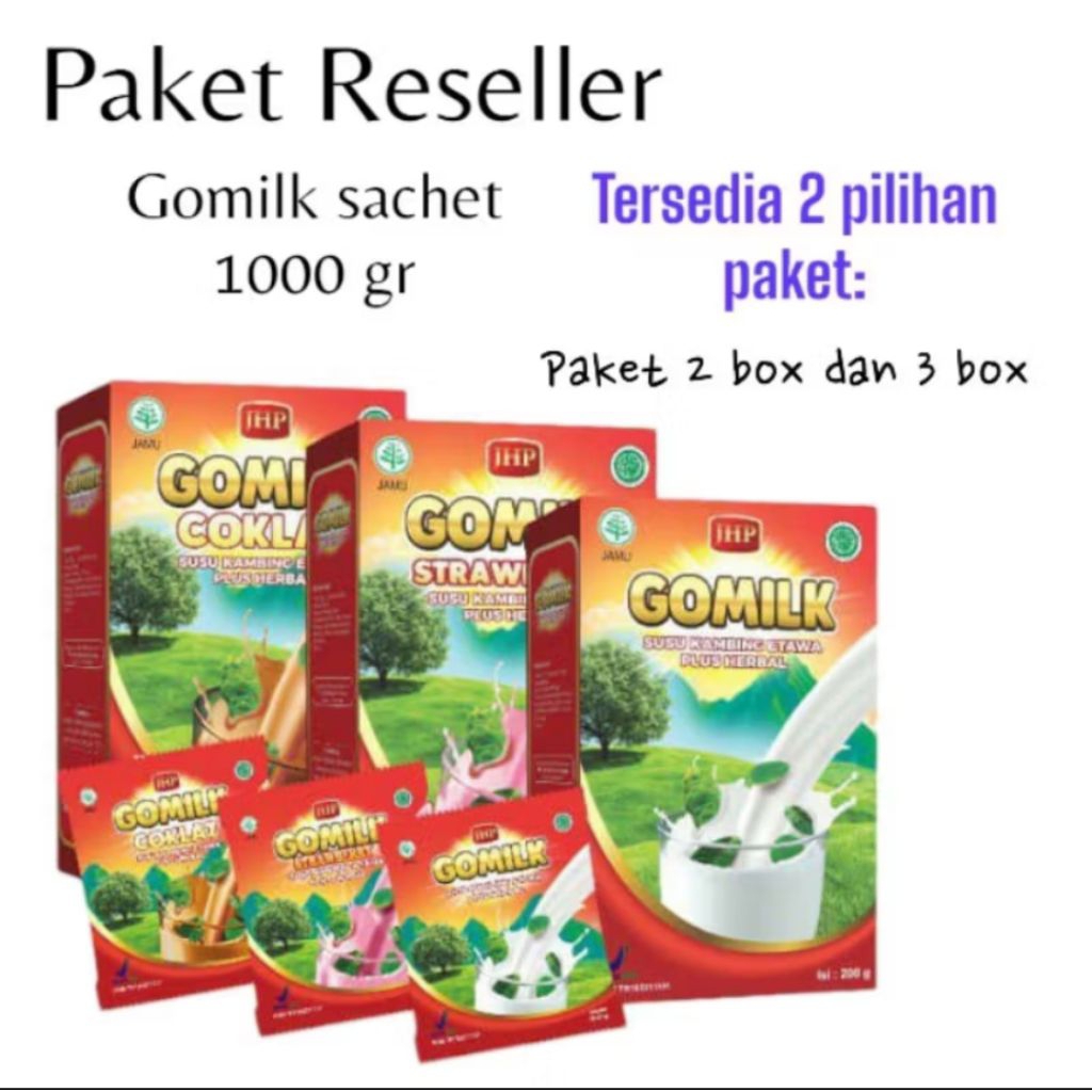 

Paket RESELLER GOMILK SACHET 2 Kg & 3 Kg