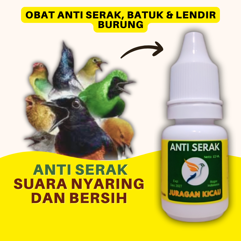 Obat Anti Serak Burung Herbal Juragan Kicau Untuk Semua Burung Serak Lendir Batuk