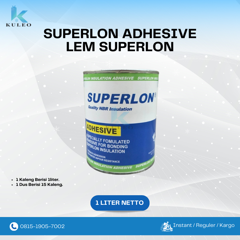 

SUPERLON Glue Adhesive (Eceran) / Lem SUPERLON 1Liter Kemasan Kaleng