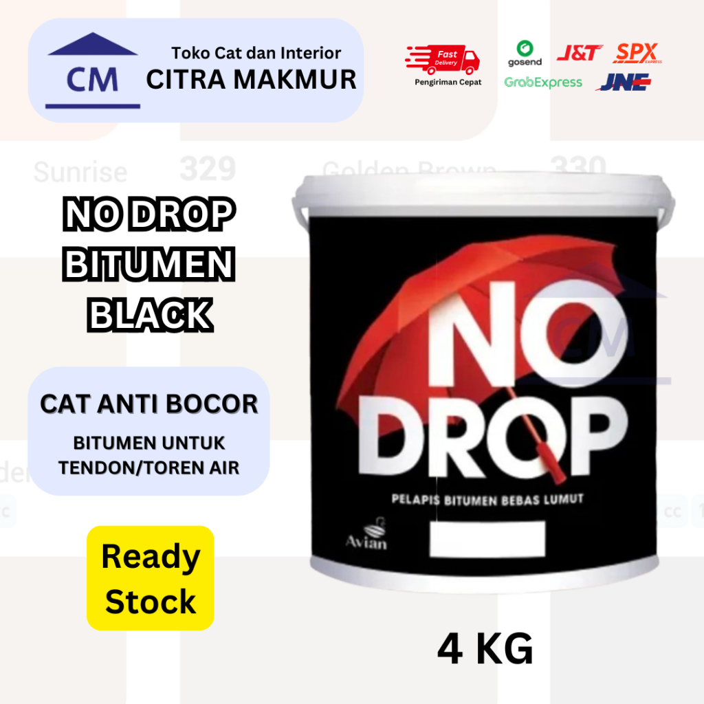 NO DROP BITUMEN BLACK - 4 kg / No Drop Bitumen Black (Cat anti bocor bitumen)