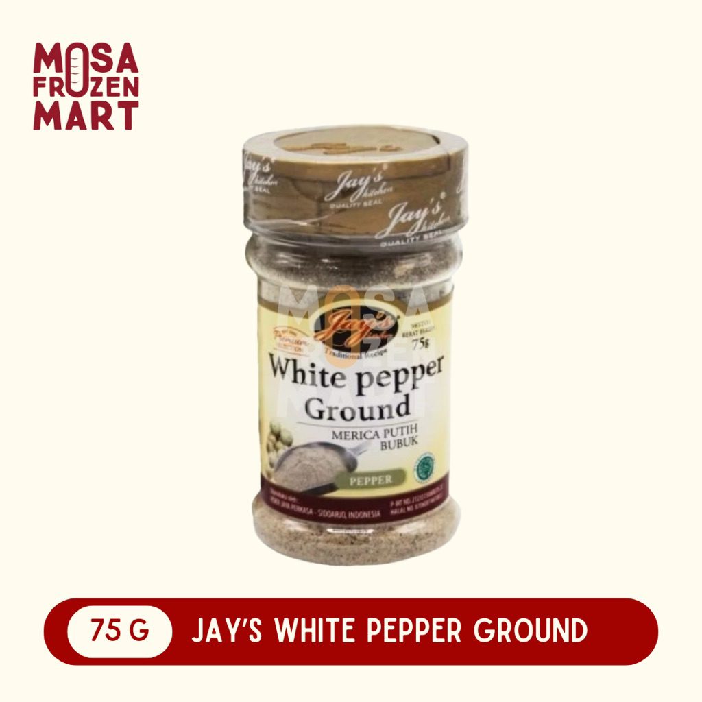 

Jay's White Pepper Ground 75 Gr | Merica Putih Bubuk