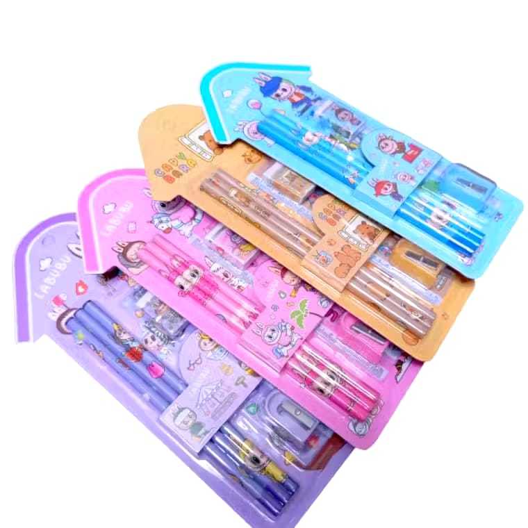 

COD Joy KTB Alat Tulis Set 51 Motif Karakter Sanrio Labubu Capybara Perlengkapan Sekolah 5in1