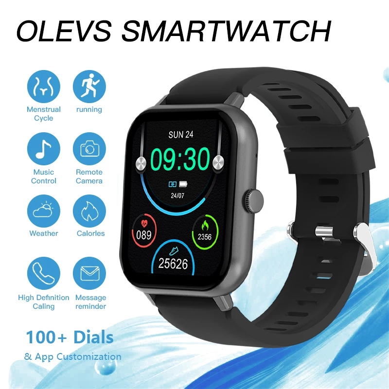 OLEVS Smartwatch Pria Wanita Original Terbaru Anti Air Smartwatch Multifungsi Bluetooth Watch