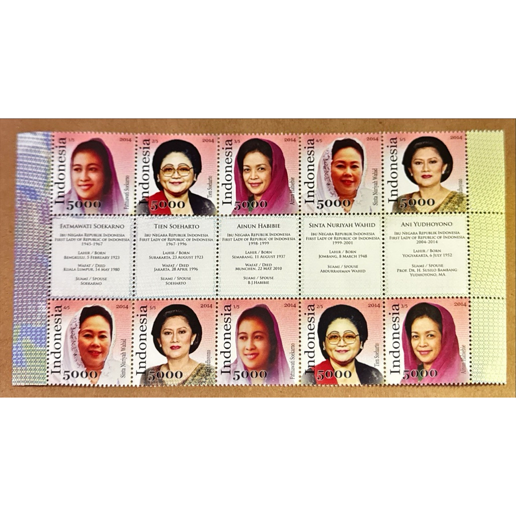 

(BA) PRANGKO INDONESIA 2014 IBU NEGARA 5V CUTTER PAIR SERIES MNH.