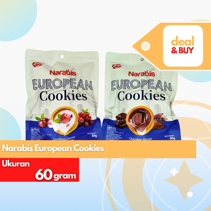 

Naraya Narabis Europian Cookies - Cranberry - Chocolate 60g