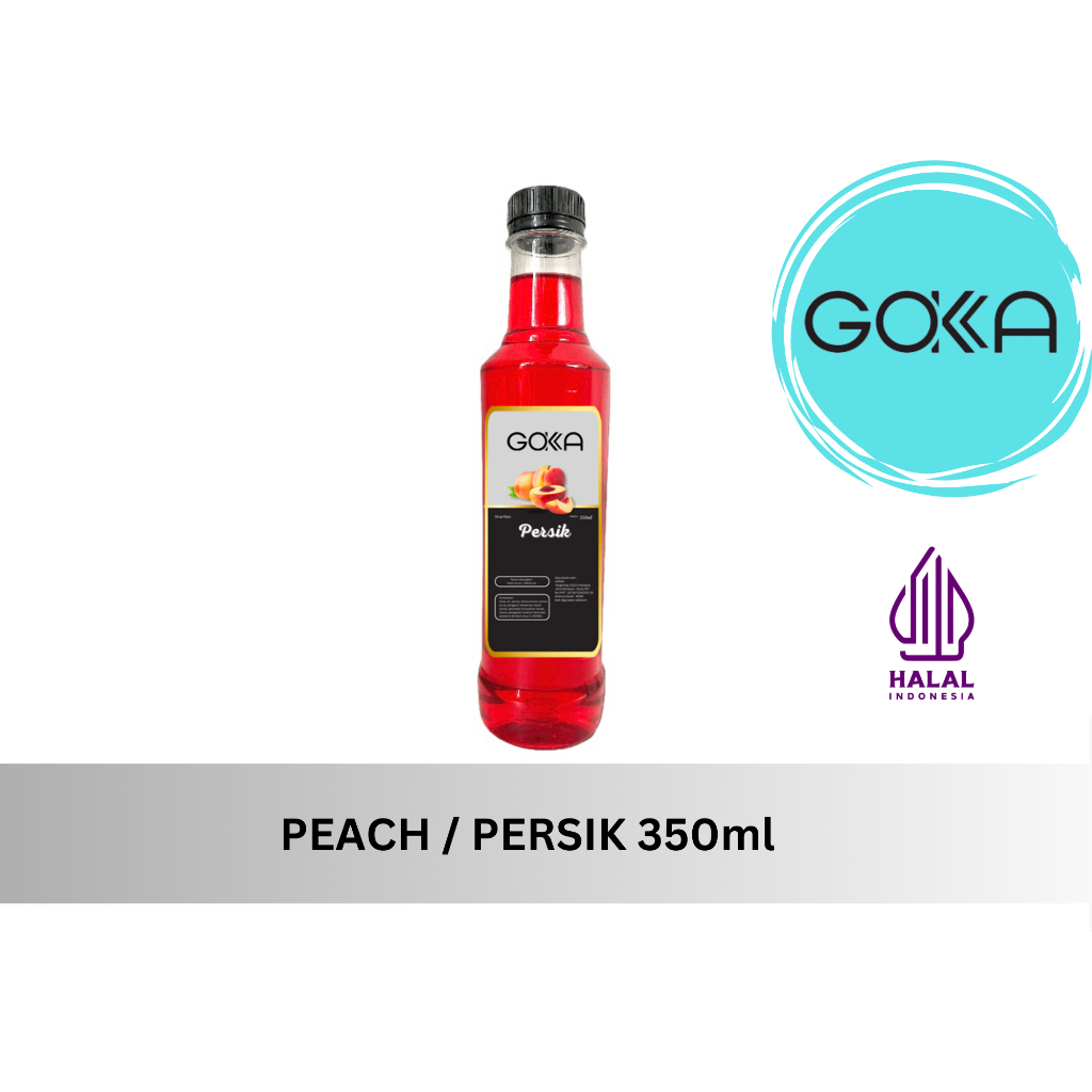 

GOKKA Sirup Minuman Rasa Persik 350ml Syrup Peach HALAL