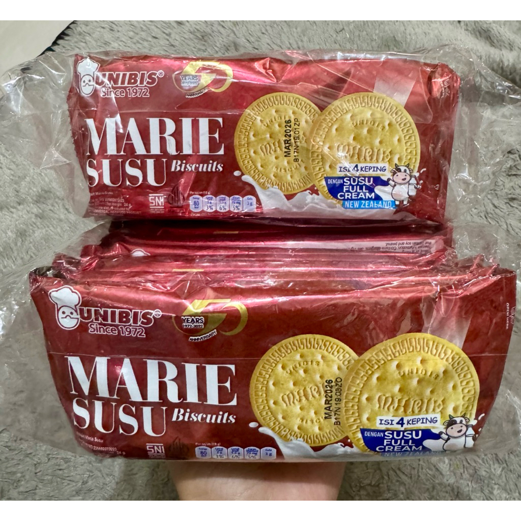 

Biskuit Marie susu Unibis pack ( 20pcs x 24gr ) ECER Per pack
