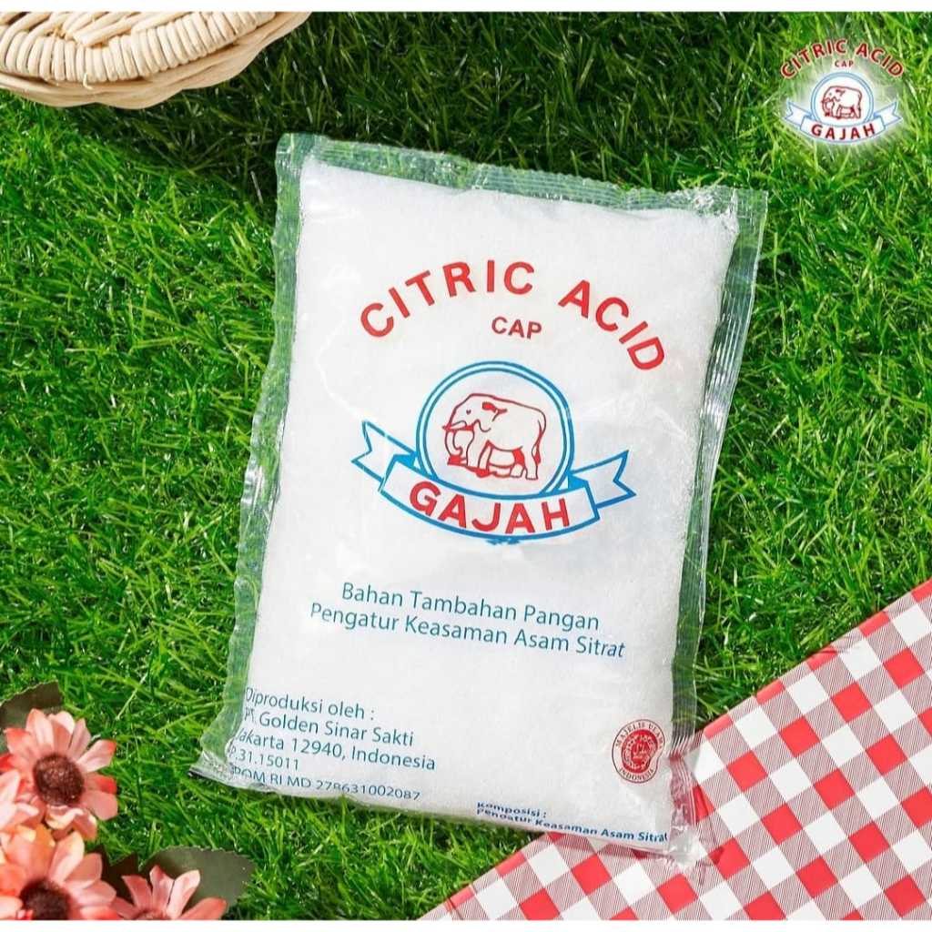 

Citric Acid Cap Gajah 50 Gram Citrun Gajah