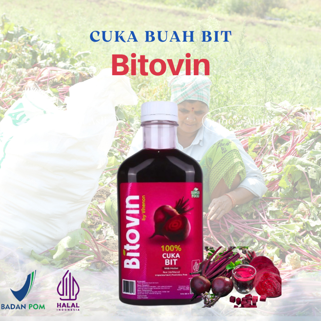 

Bitovin Cuka Buah Bit Murni 100% Alami Solusi Untuk Masalah Hipertensi dan Penambah Darah