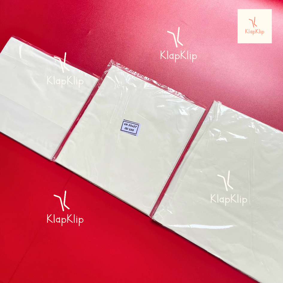 GROSIR 10pack = 1000pcs Kertas Nasi Putih KFC 30cm x 30cm - Kertas Minyak Warna Putih - Kertas Minya