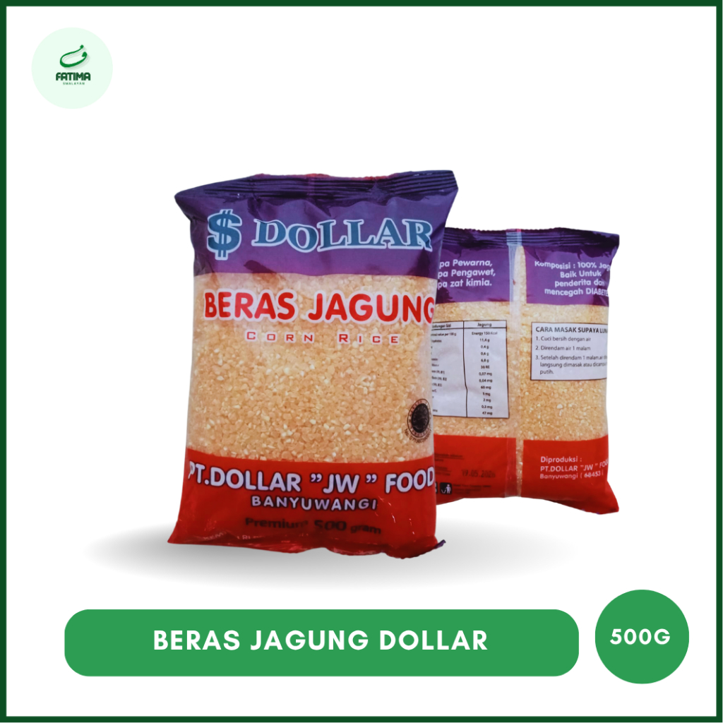 

Beras Jagung Dollar kemasan 500 g