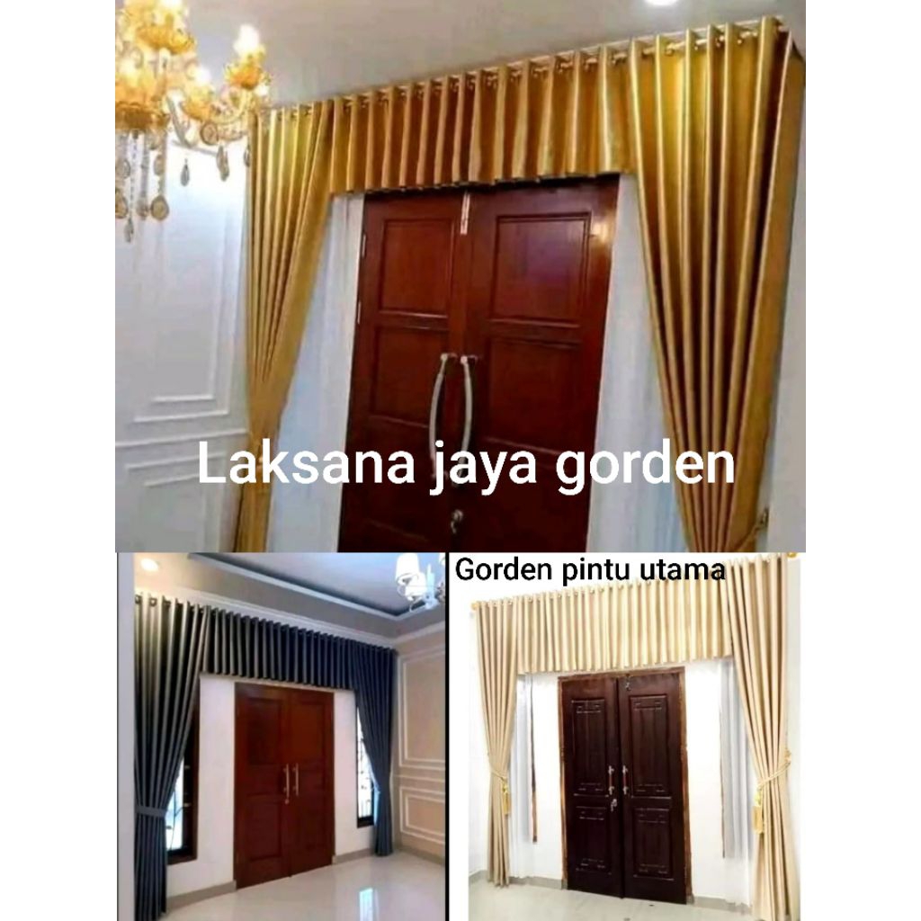 gorden poni atas pintu satu set hordeng jendela pintu tarung minimalis termurah