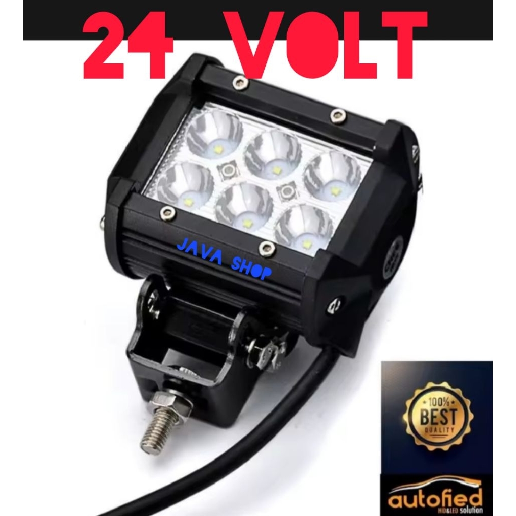 Lampu Tembak Sorot 24Volt LED Bar CREE CWL 6 Mata 2 Susun Truk Bus Fuso Canter Tronton Truck Bis Hin