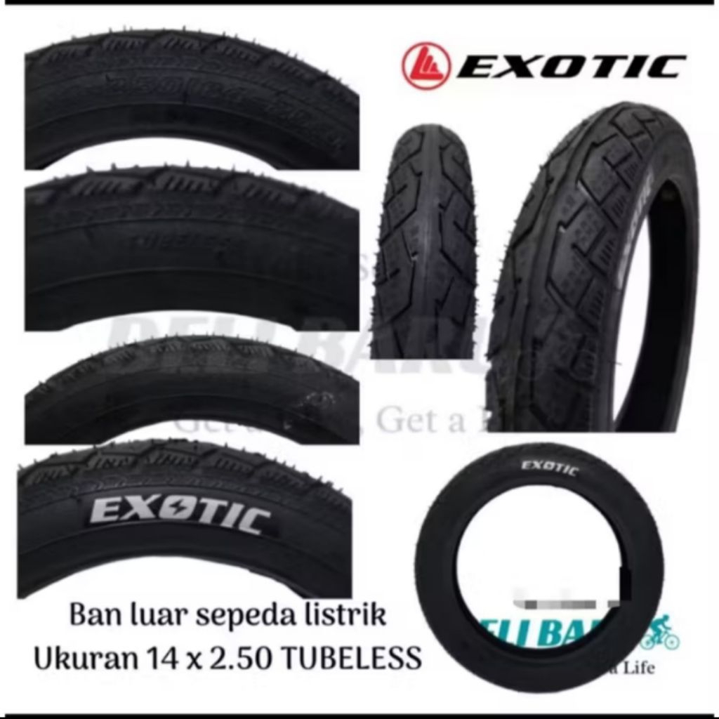 Ban sepeda listrik uk 14x2.50 tubles exotic & pacific Motorcycle