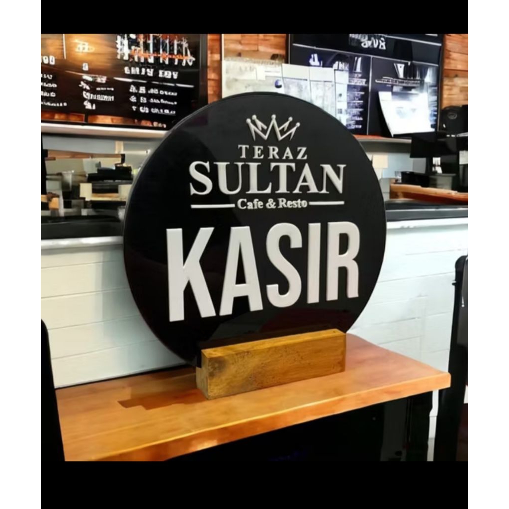 

Papan kasir akrilik mewah