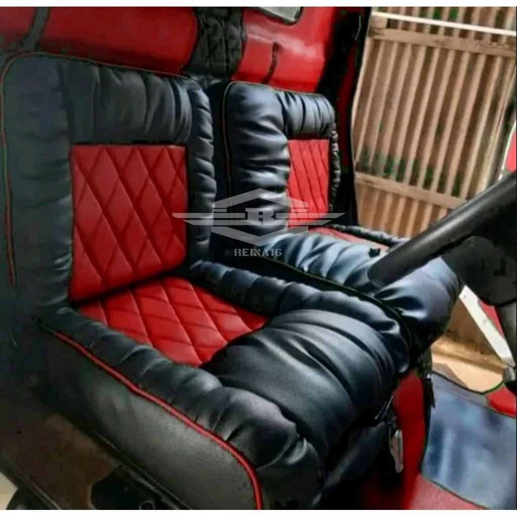 SARUNG JOK MOBIL VARIASI SOPA KOTAK WAJIK BAHAN KULIT SYNTETIC BISA UNTUK SEMUA MOBIL PICKUP SEPERTI