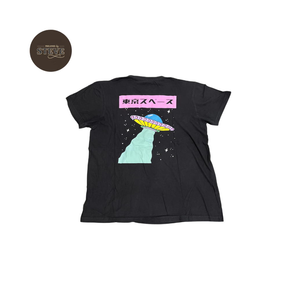 Erigo Spaceship Hitam - Kaos Pria