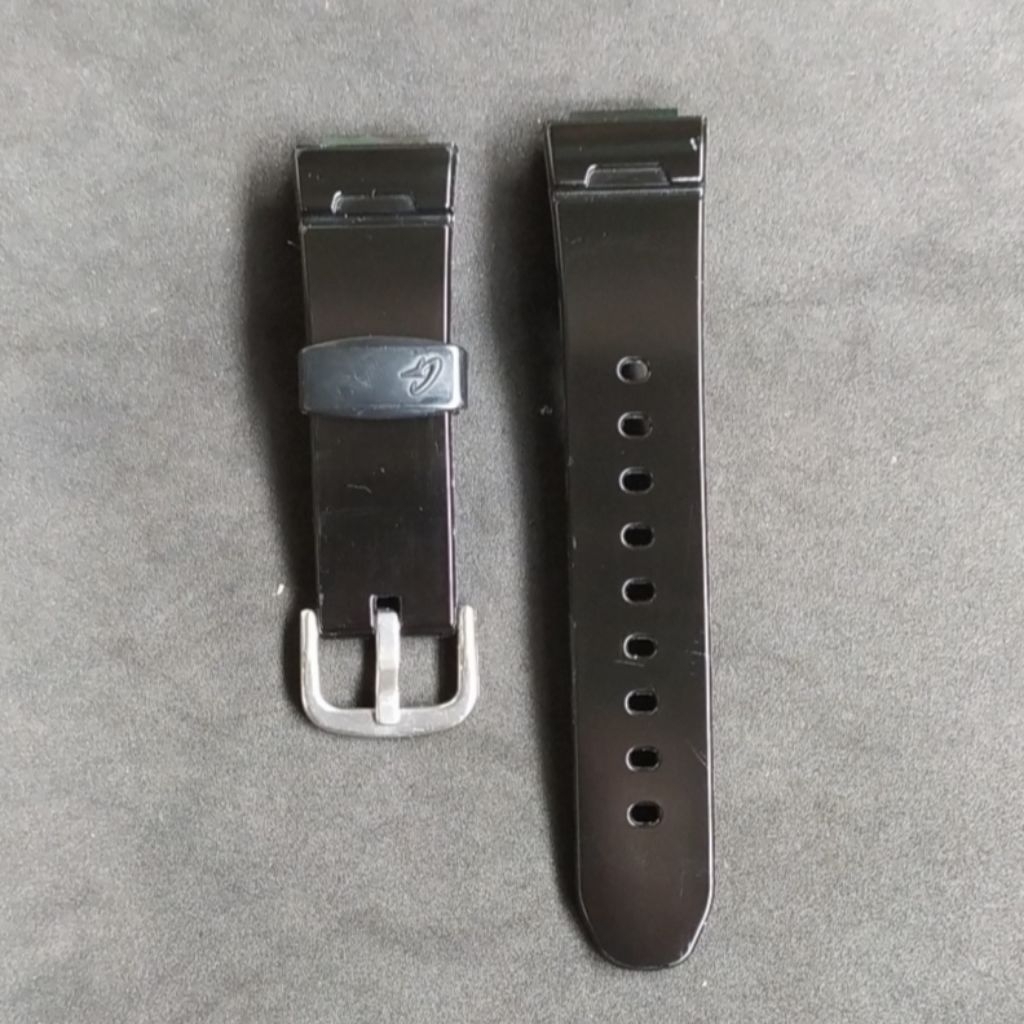 ORIGINAL PART REPLACEMENT STRAP BLACK GLOSSY CASIO BABY - G BGA - 100 - 1B