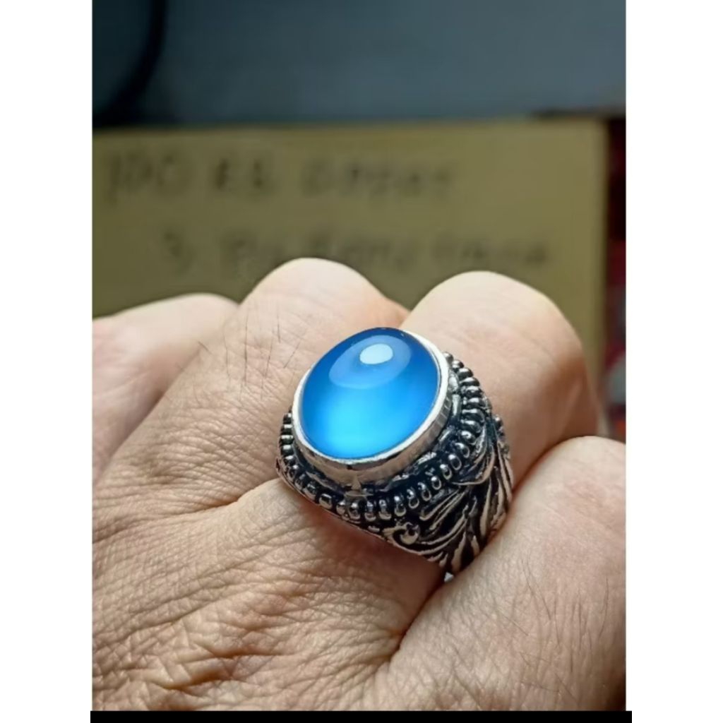 Batu cincin akik biru langit