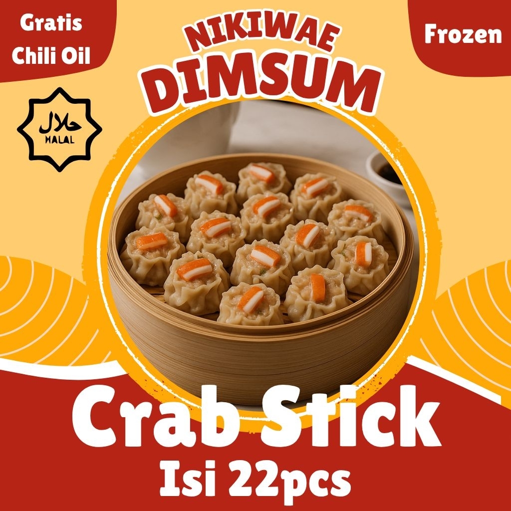 

Nikiwae-Frozen Dimsum Premium Full Daging Ayam Topping Crabstick isi 22pcs Free Chili Oil